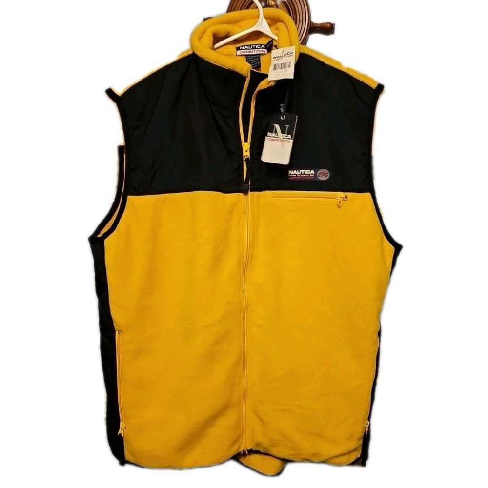 Nautica Competition EPG Fleece Vest Sleeveless Men's XXL Yellow New With Tags